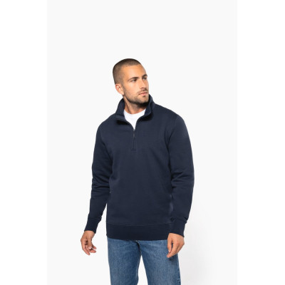 Zipped neck sweatshirt